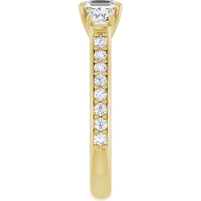 asscher-18K Yellow gold