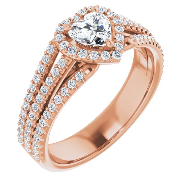 heart-18K Rose gold