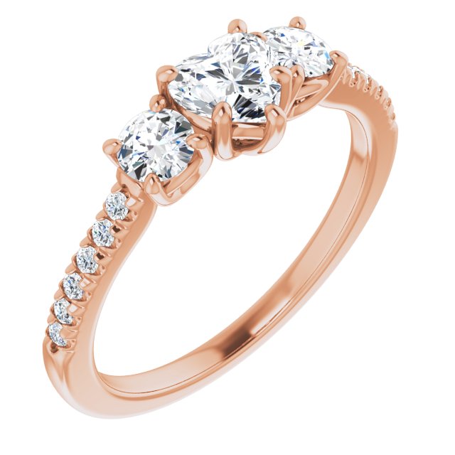 heart-18K Rose gold
