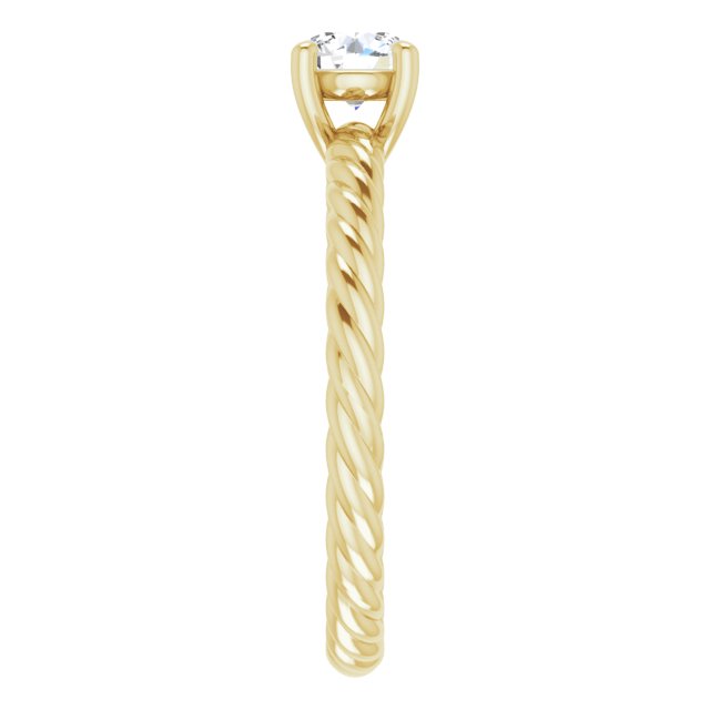 round-18K Yellow gold