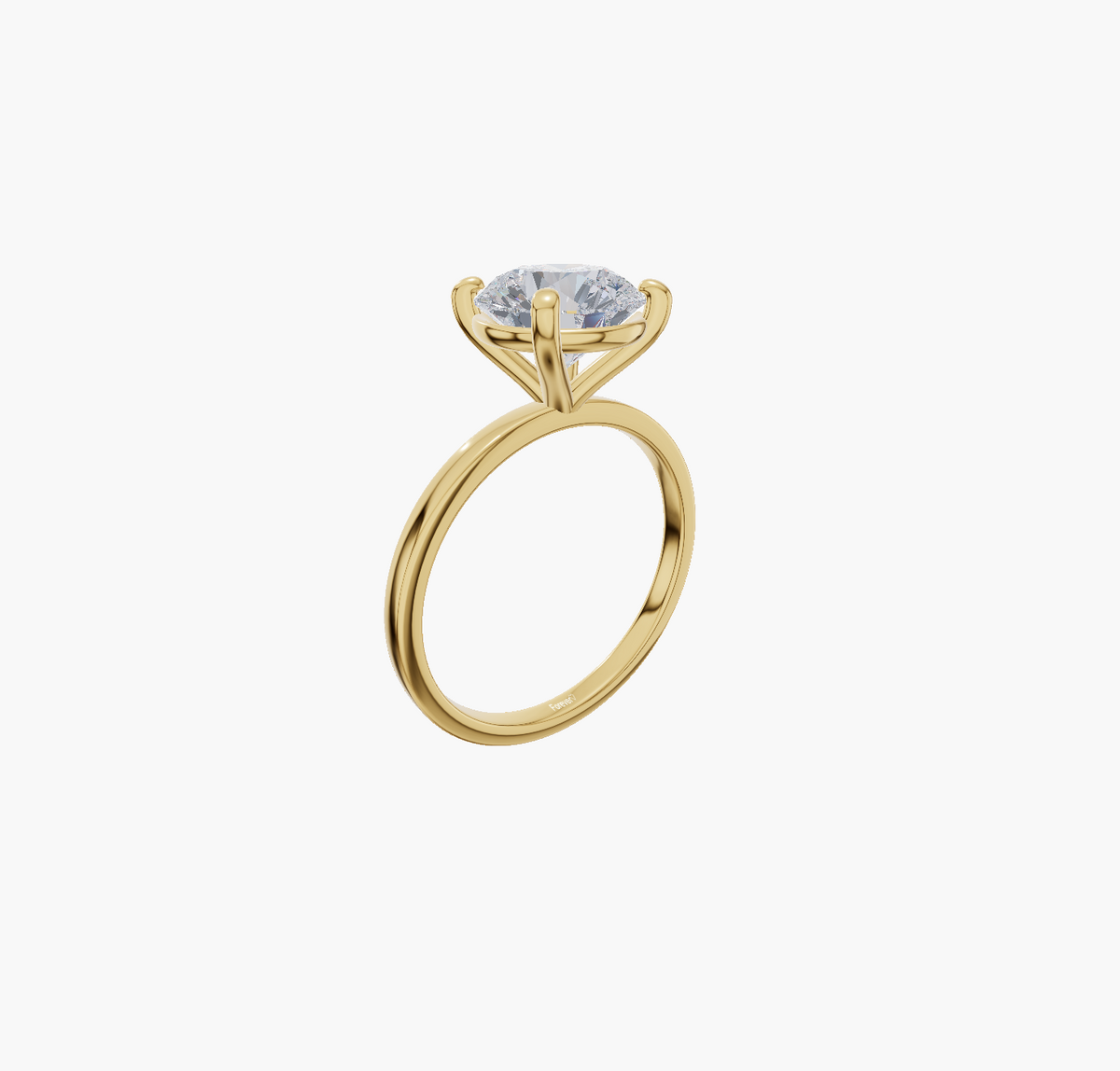 Plain Classic 4 Prong Round 1 ct ring