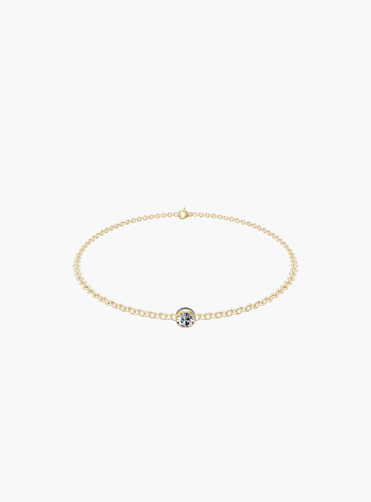 Round - 9K Yellow Gold - Size 5