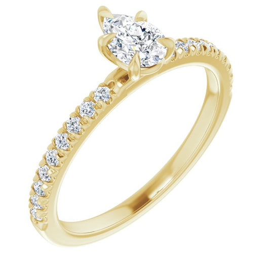 pear-10K Yellow gold