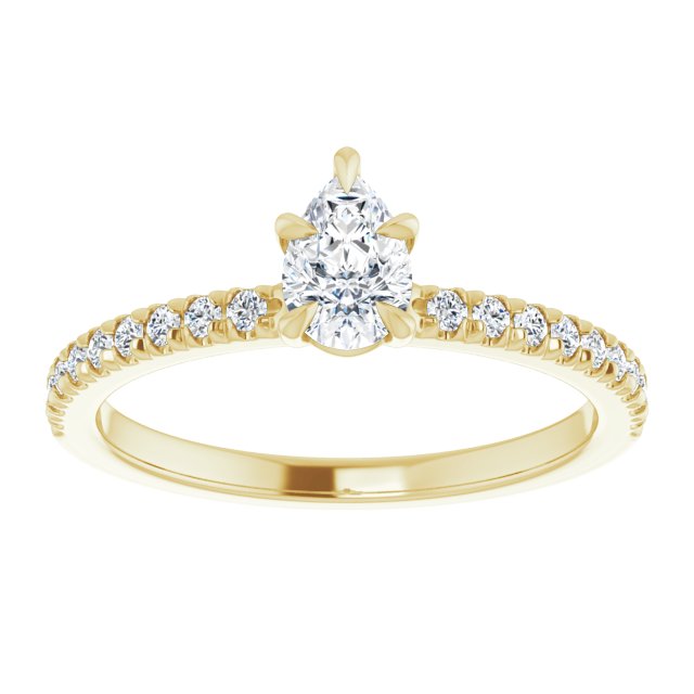 pear-18K Yellow gold