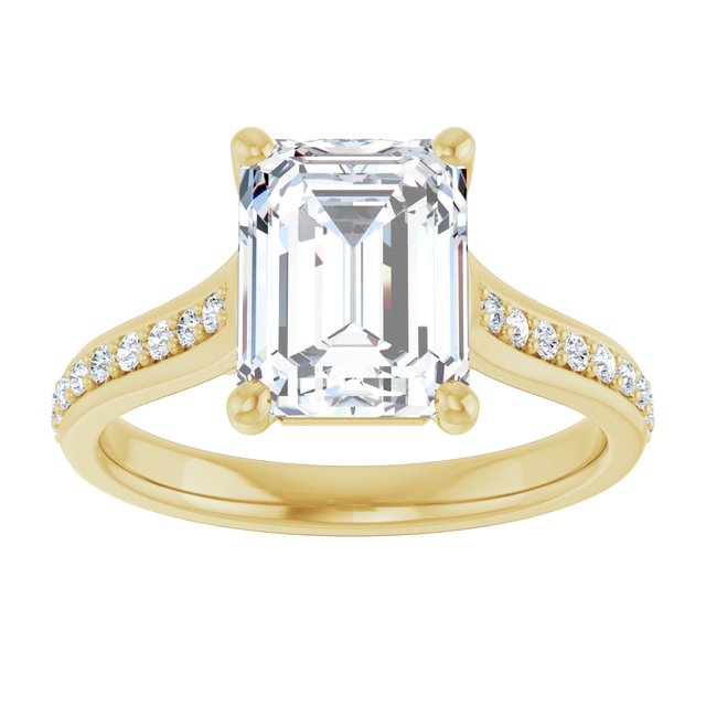 emerald-10K Yellow gold