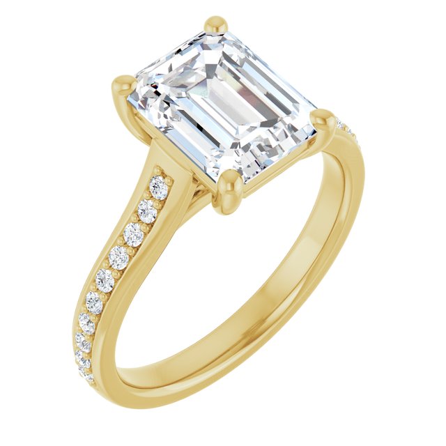 emerald-18K Yellow gold