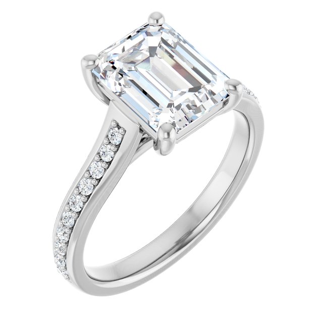 emerald-14K White gold