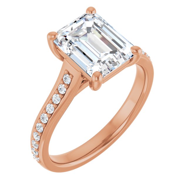 emerald-14K Rose gold