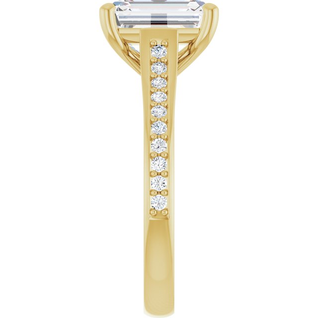 emerald-14K Yellow gold