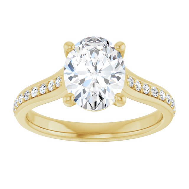 oval-18K Yellow gold