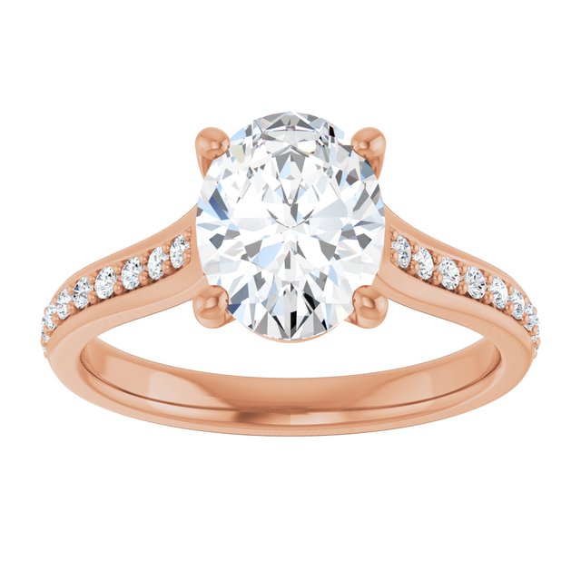 oval-10K Rose gold