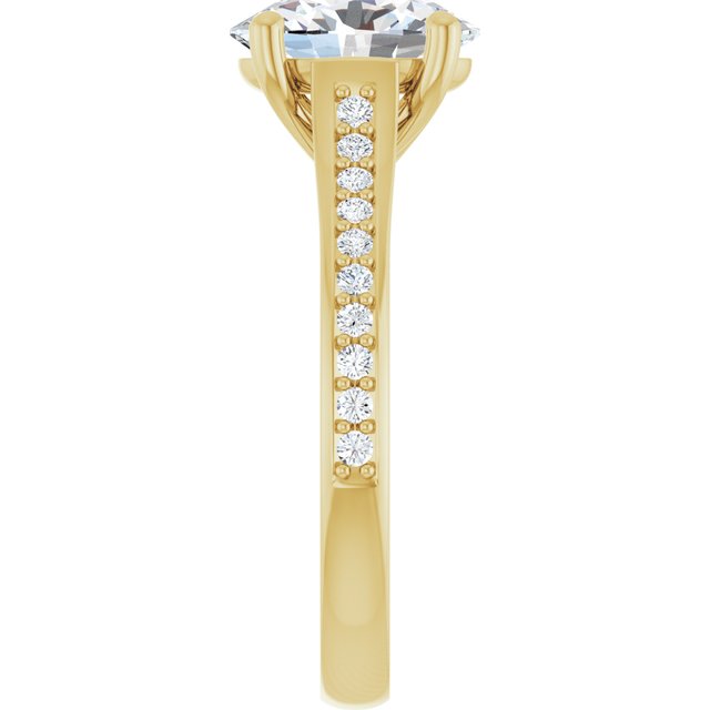 oval-18K Yellow gold
