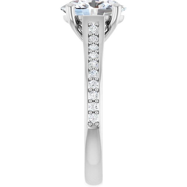 oval-14K White gold