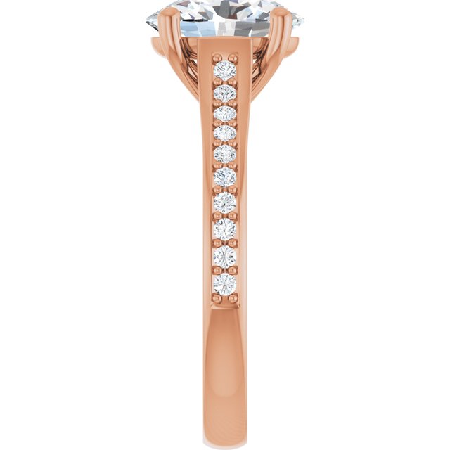 oval-10K Rose gold