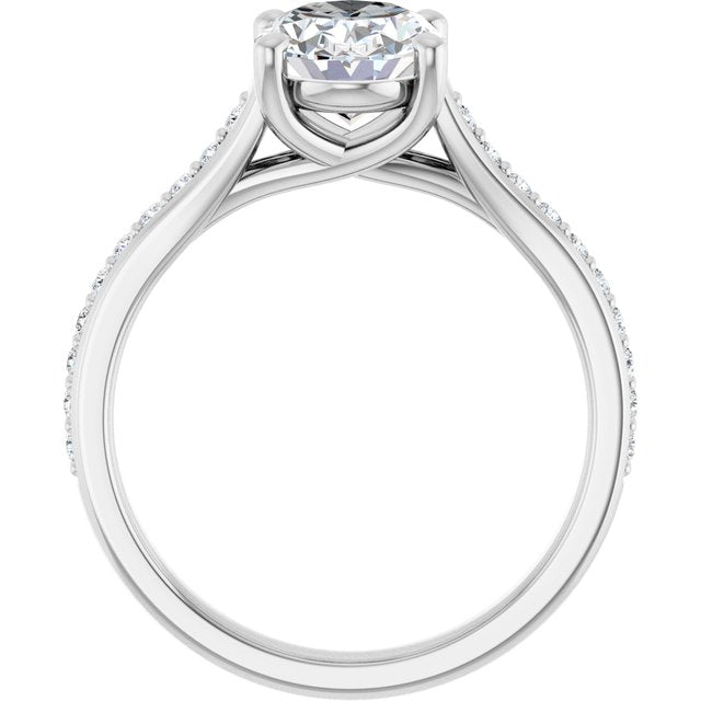 oval-14K White gold