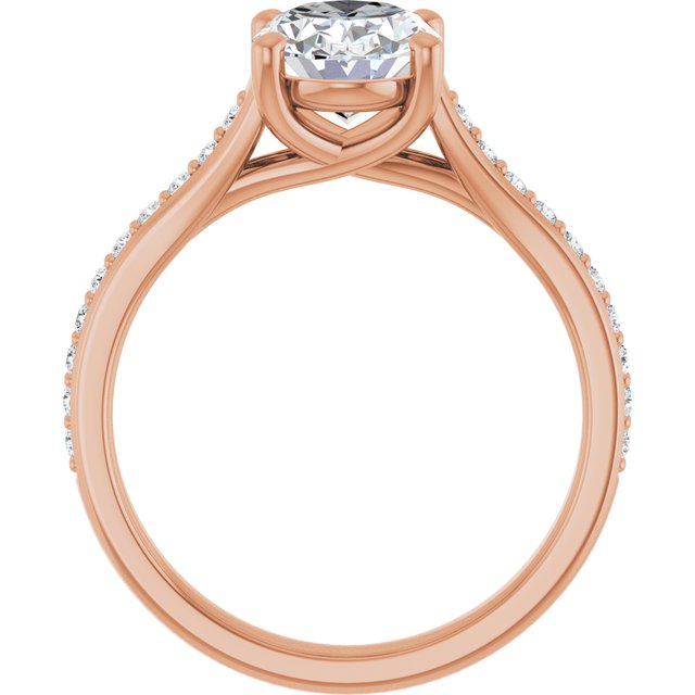 oval-10K Rose gold