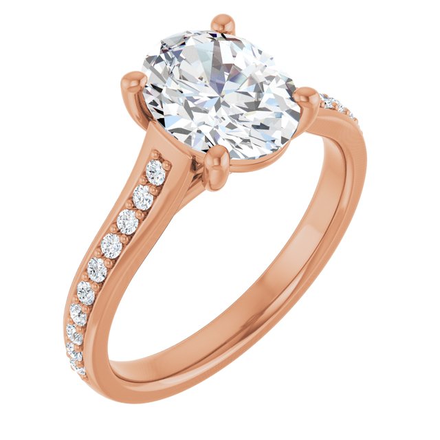 oval-10K Rose gold