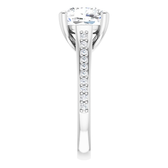 cushion-14K White gold