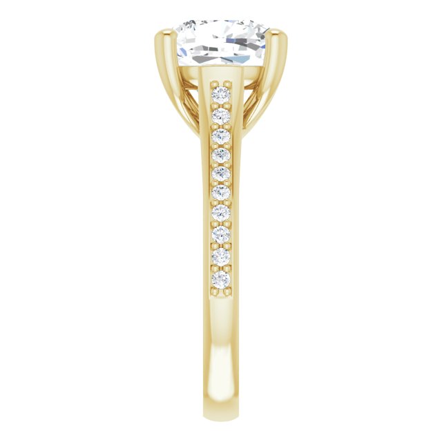 cushion-10K Yellow gold