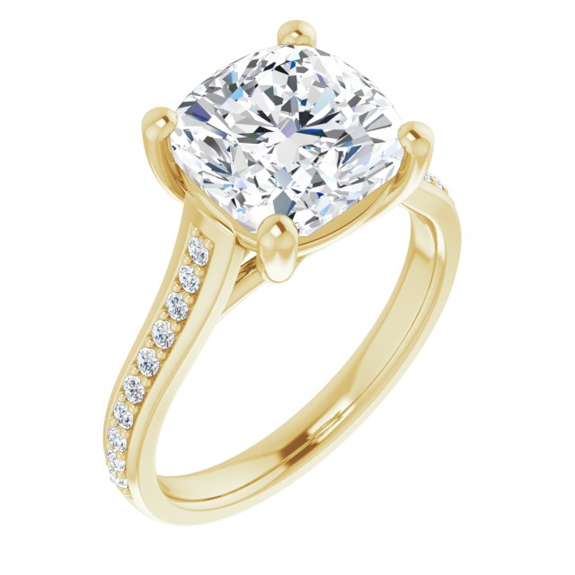 cushion-14K Yellow gold