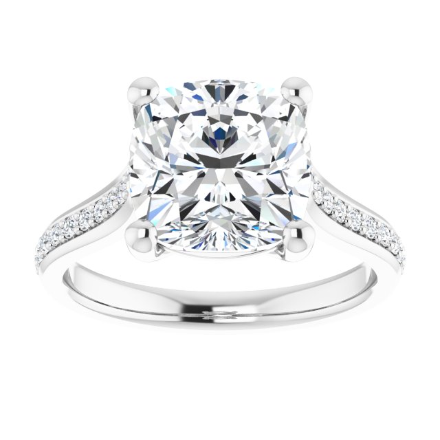 cushion-14K White gold