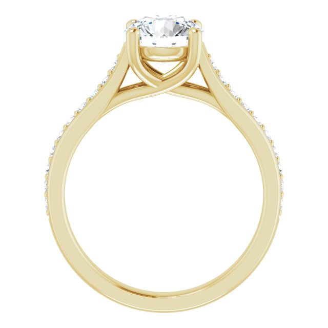 round-18K Yellow gold
