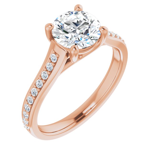 round-14K Rose gold