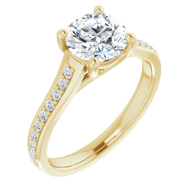 round-18K Yellow gold