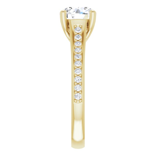 round-18K Yellow gold