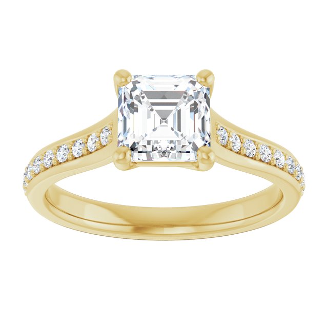asscher-18K Yellow gold