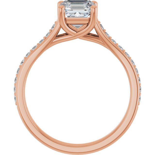asscher-18K Rose gold
