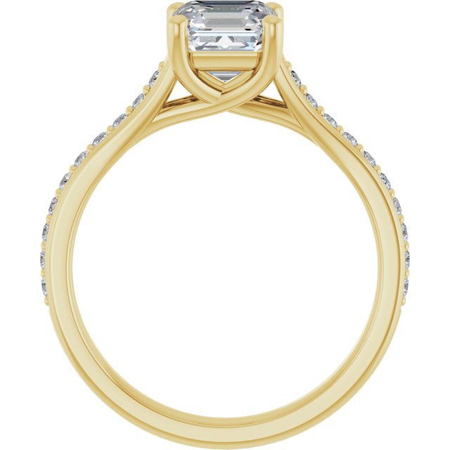 asscher-18K Yellow gold