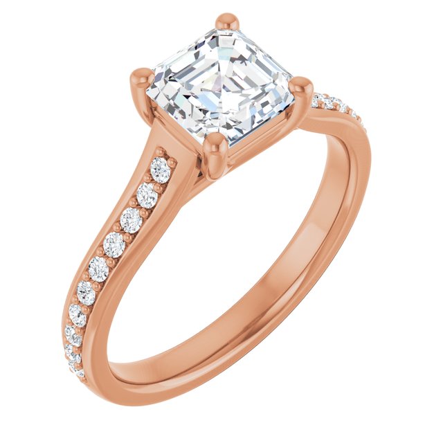 asscher-18K Rose gold