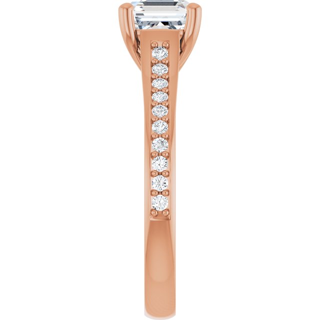 asscher-14K Rose gold