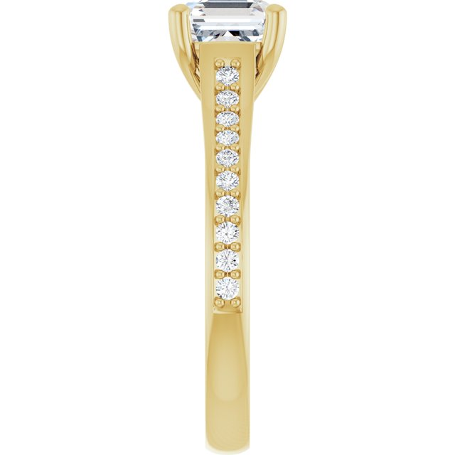 asscher-18K Yellow gold
