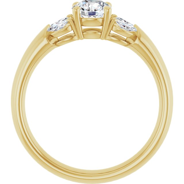 round-14K Yellow gold