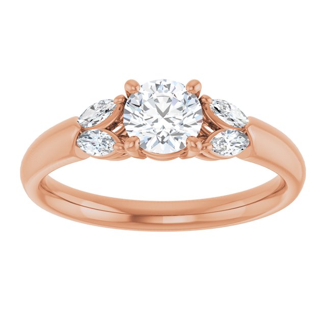 round-14K Rose gold