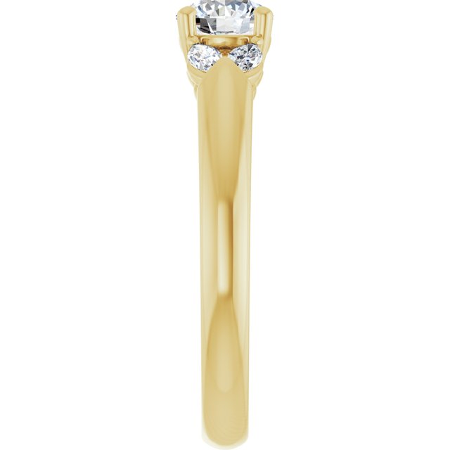 round-18K Yellow gold