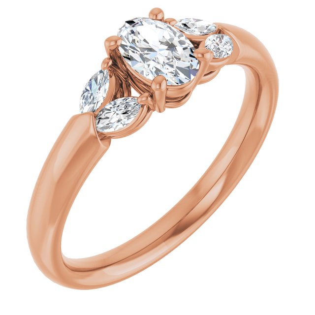 oval-18K Rose gold