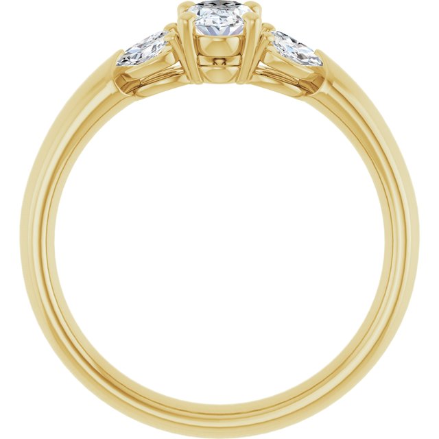 oval-18K Yellow gold