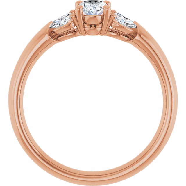 oval-14K Rose gold