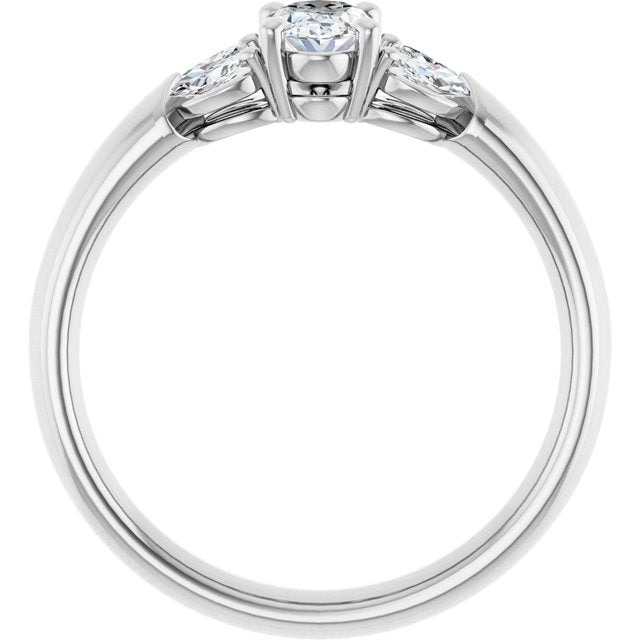 oval-18K White gold
