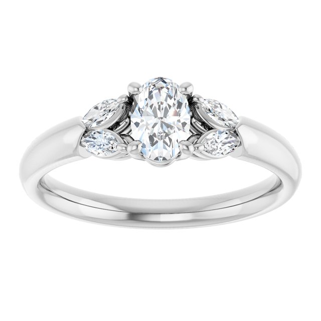 oval-10K White gold
