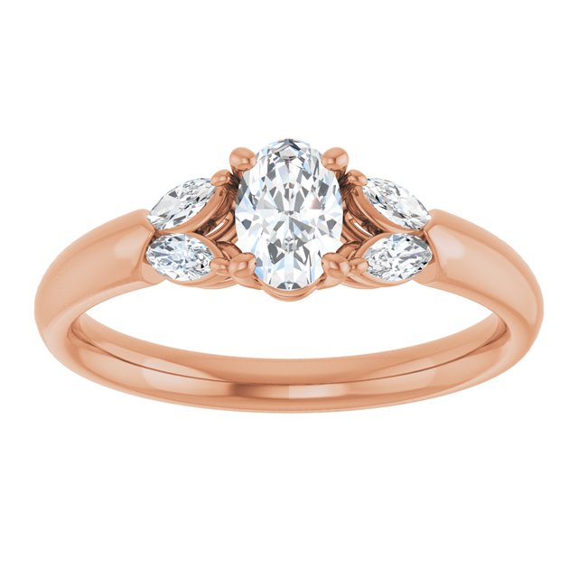 oval-10K Rose gold