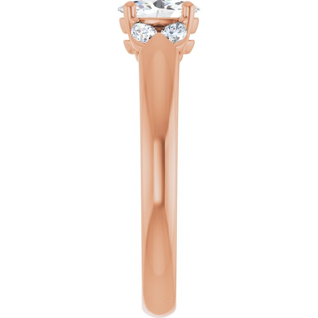 oval-14K Rose gold