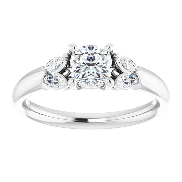 cushion-18K White gold