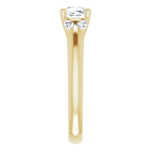 cushion-14K Yellow gold
