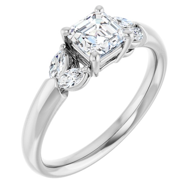 asscher-10K White gold