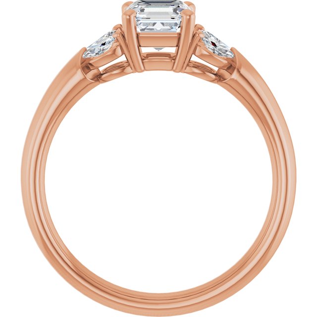 asscher-14K Rose gold