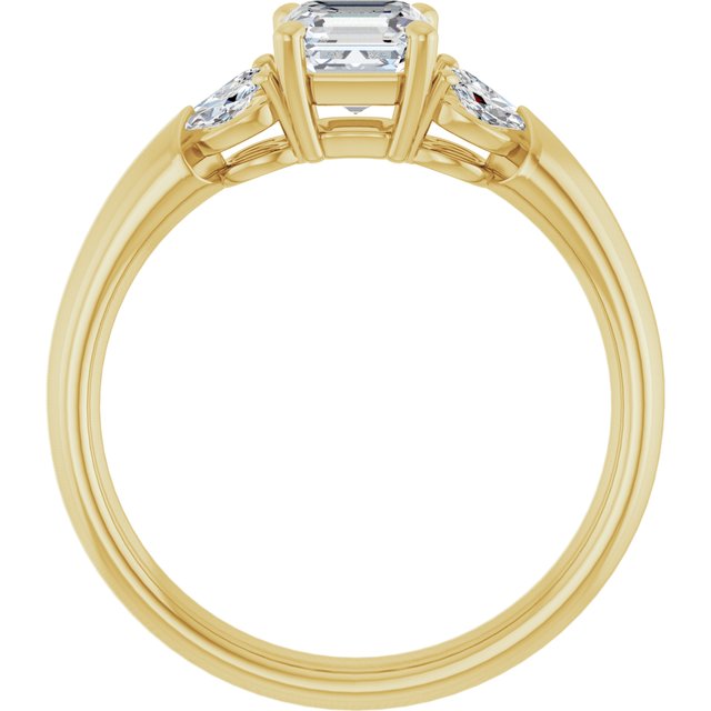 asscher-18K Yellow gold